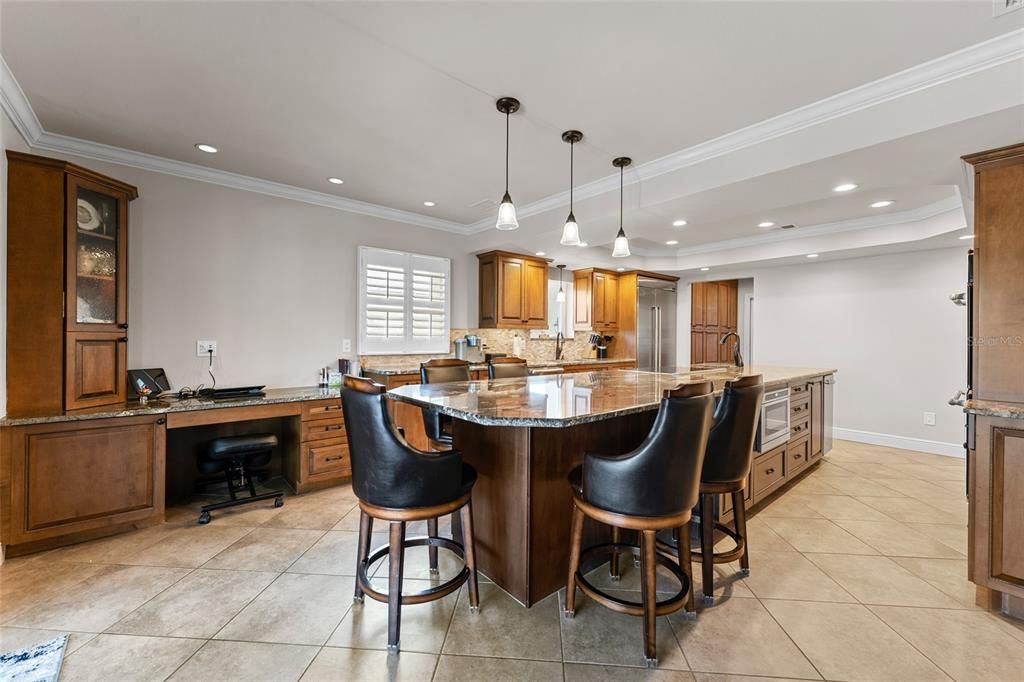 kitchen with large island