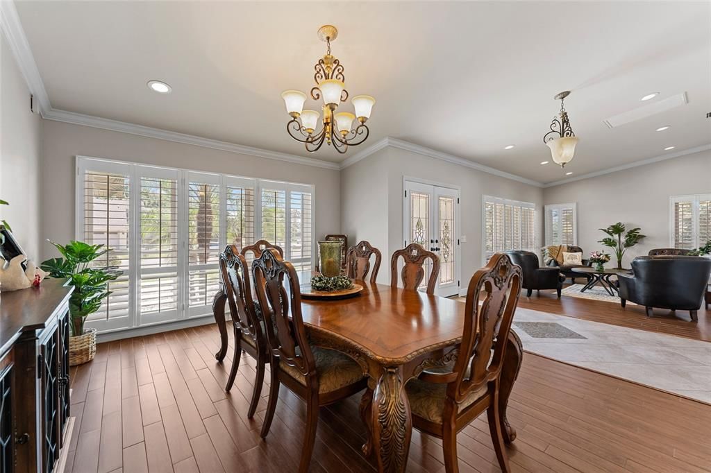 formal dining room looking towards formal living room