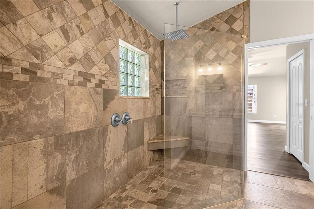 Walk In Shower in Primary Bathroom