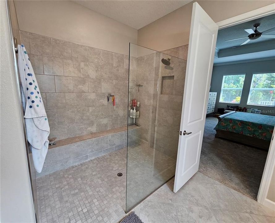 Large master shower