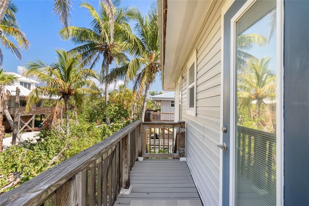 Back door from kitchen to small deck area!