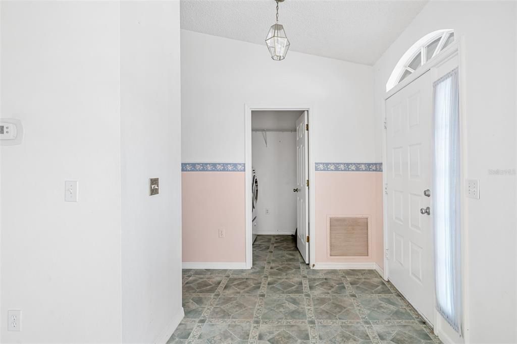 Entry door and door to laundry room