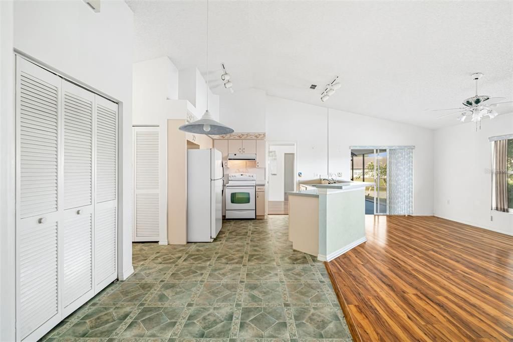 Second living room and kitchen area