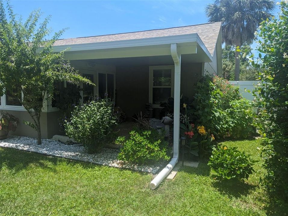 Butterfly Garden next to the Enclosed Sunroom