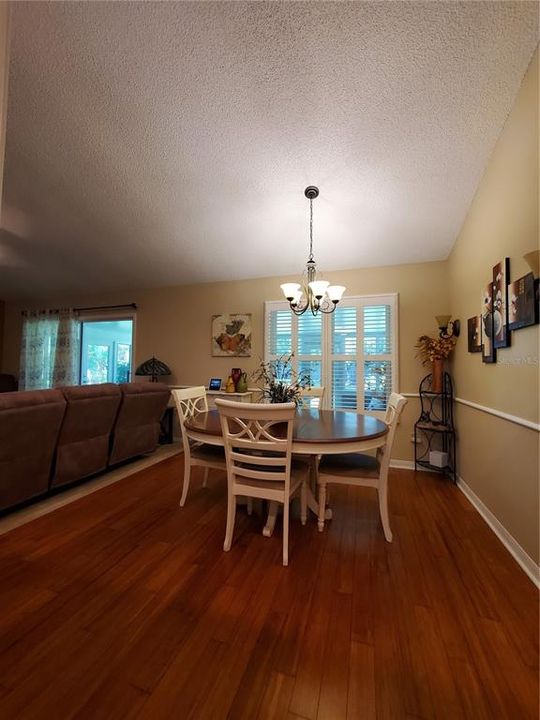 Dining Room with Bamboo Flooring