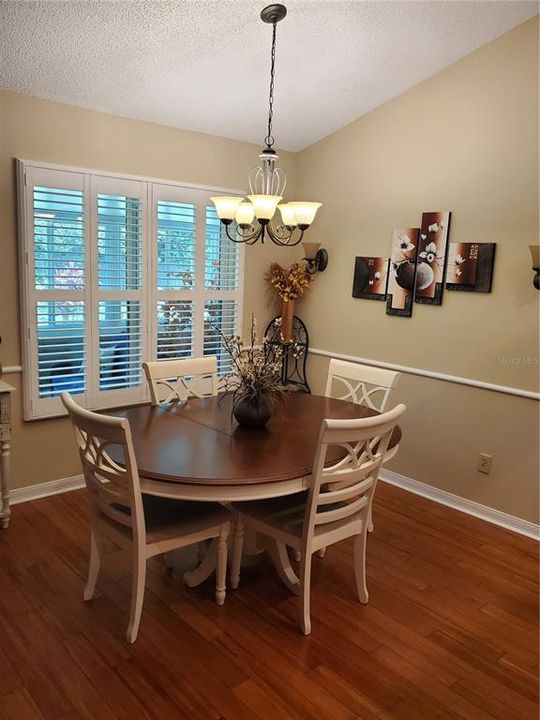 Dining Room with Bamboo Flooring