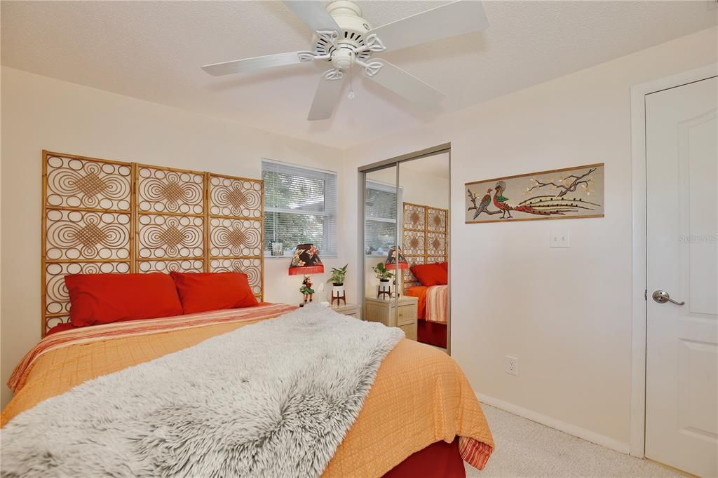 BEDROOM 2 - MIRRORED CLOSET DOORS