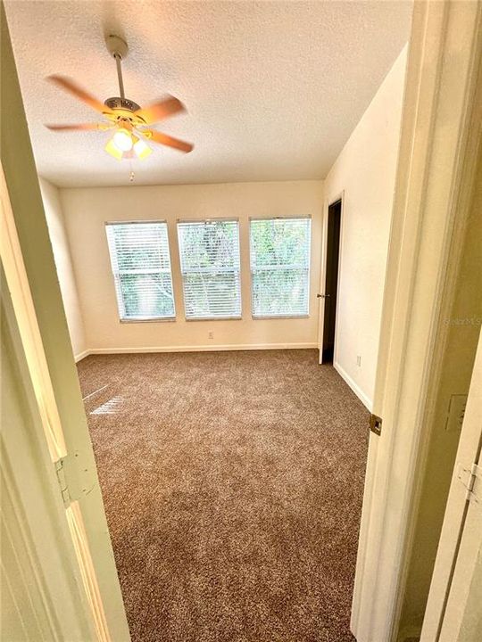 Main Bedroom to the right upstairs with new carpet.