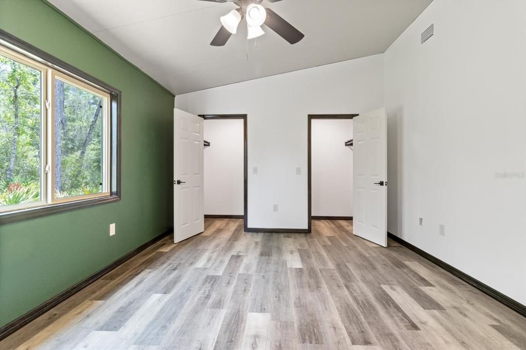 Master Bedroom with 2 Walk In Closets