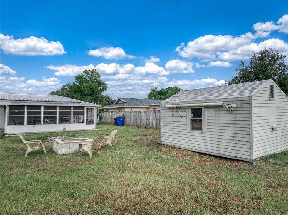 Backyard storage shed