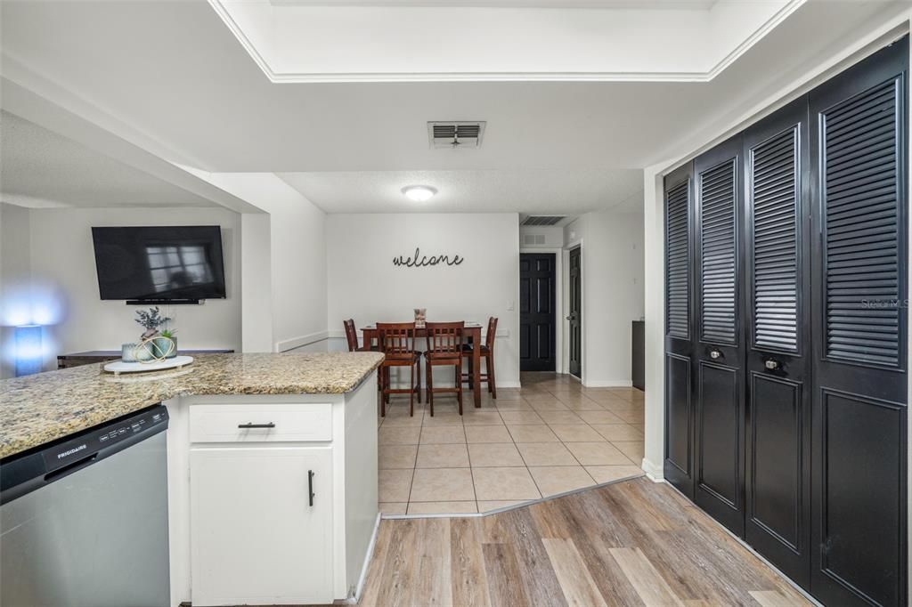 Kitchen- view of dining area