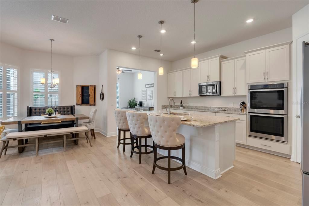 Kitchen with Island and double oven