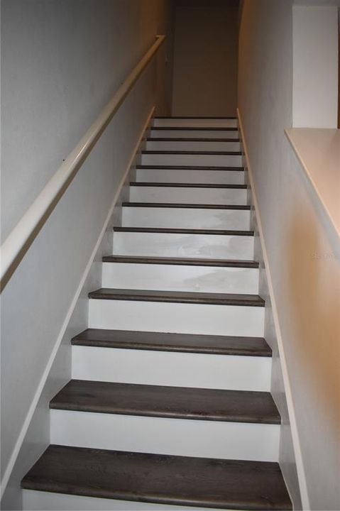 brand new gray laminate stairs