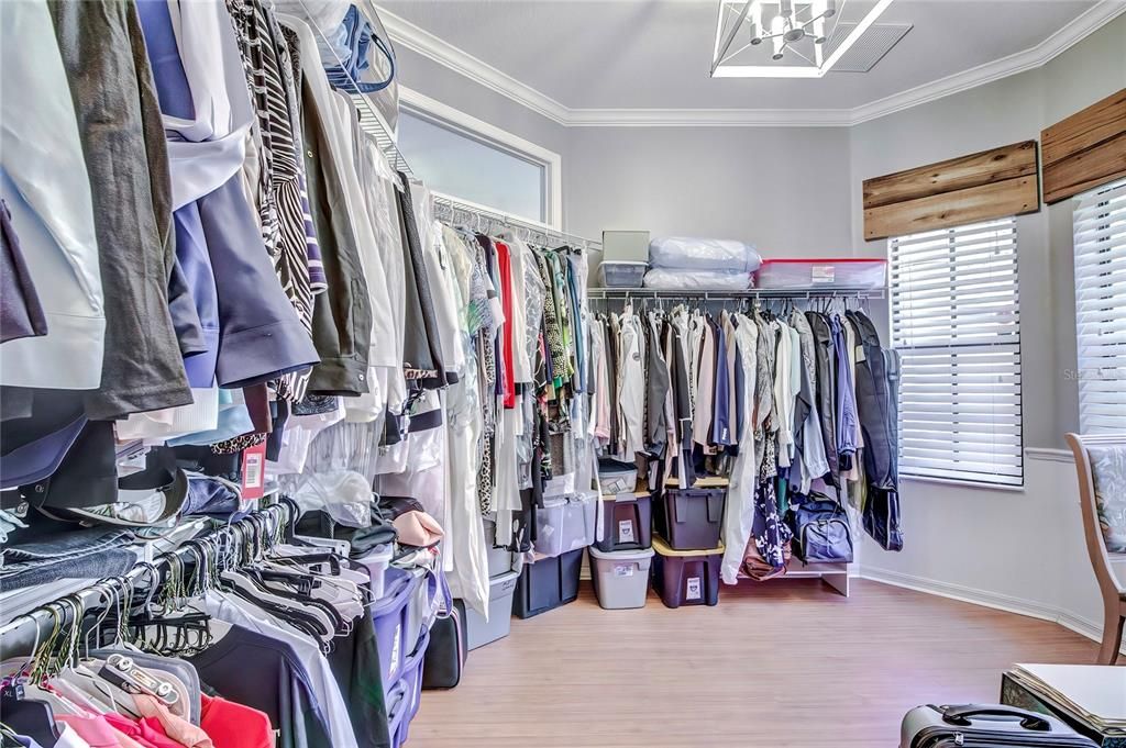 Primary bedroom closet, formerly Office