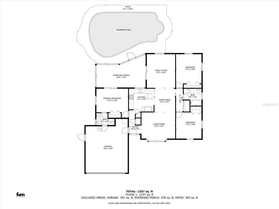 На продажу: $469,900 (3 спален, 2 ванн, 1451 Квадратных фут)