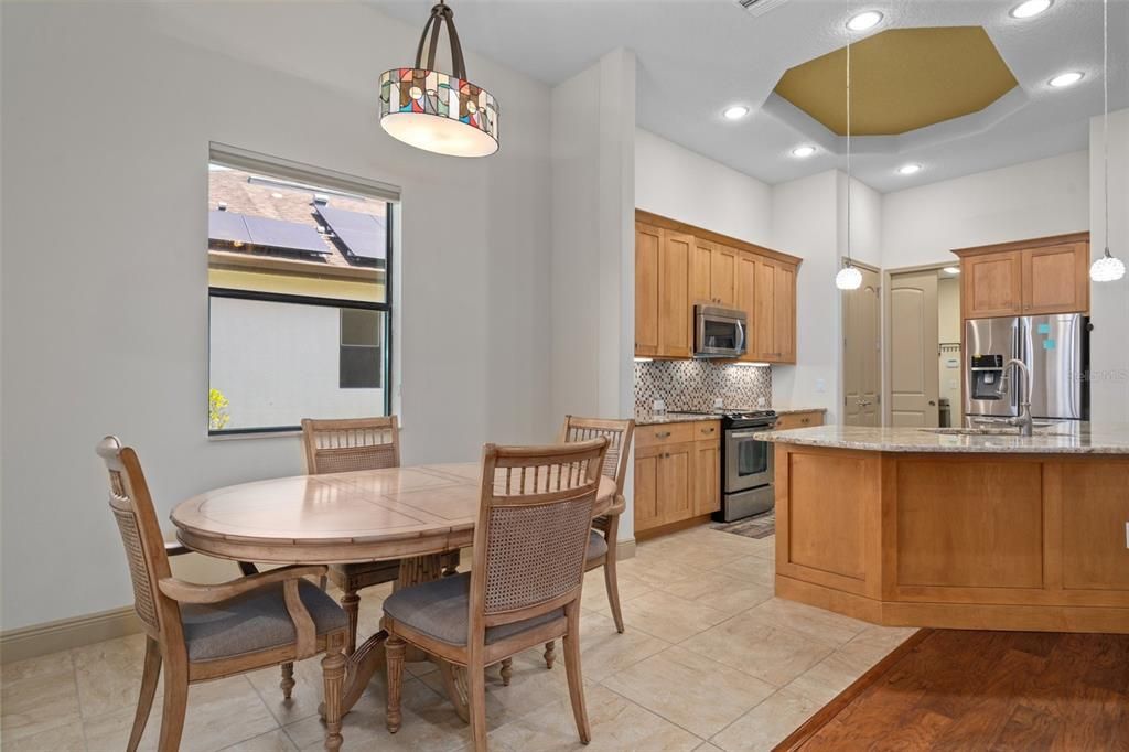 View of the Breakfast Nook looking into the kitchen