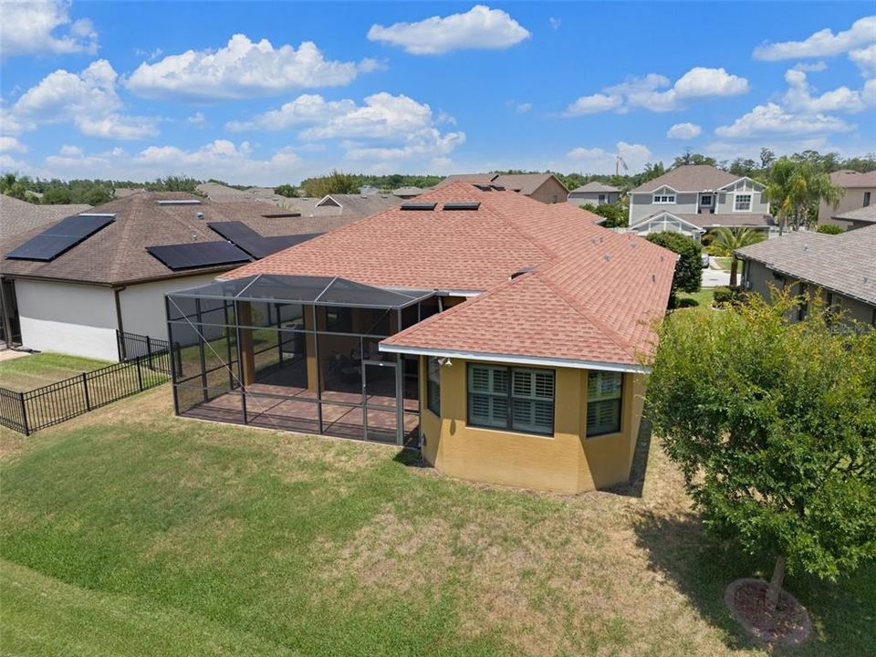 Arial view of the left side of the home