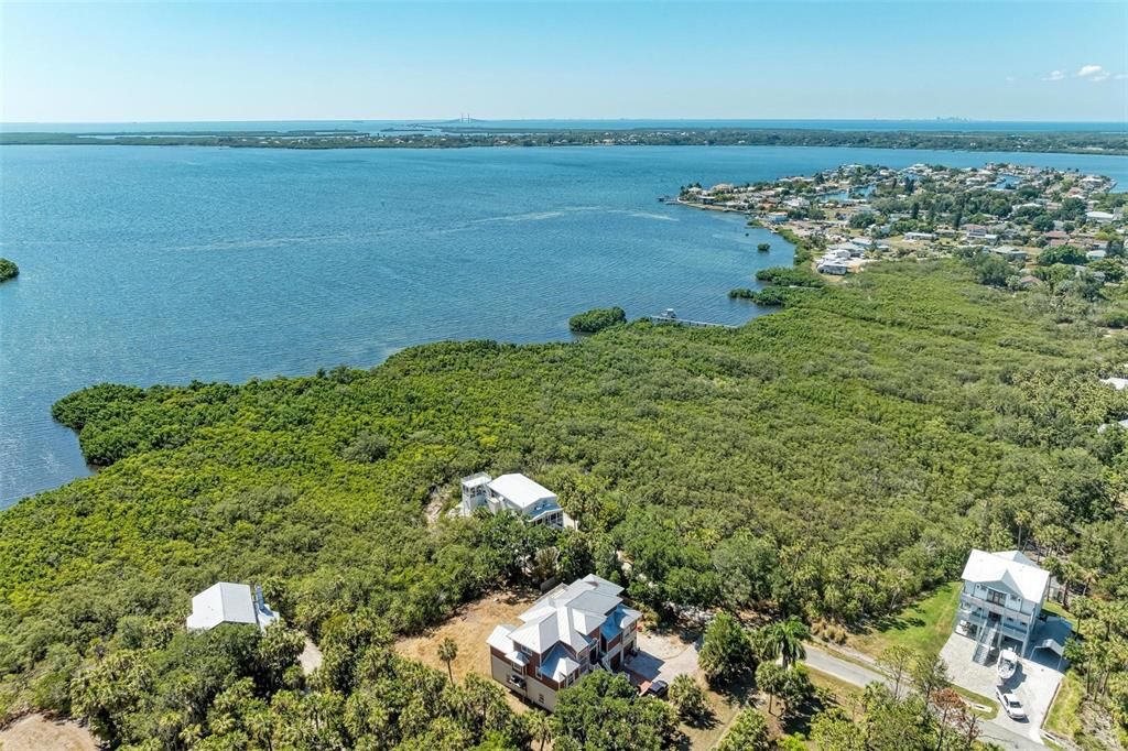 view of Peterson Bayou leading out to Terra Ceia Bay