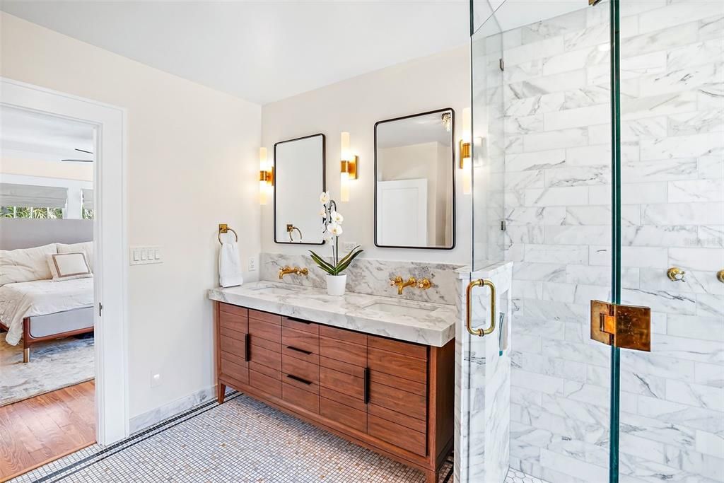 Custom vanity in the main bath