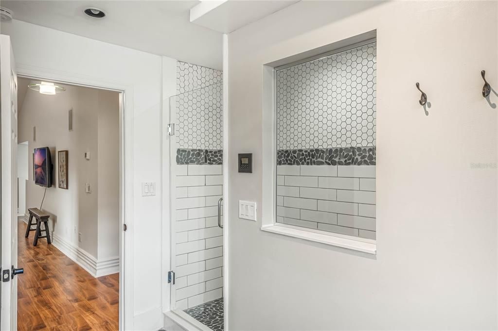 Shower inside master bathroom