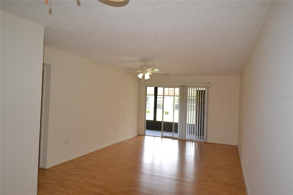 Living room with ceiling fan