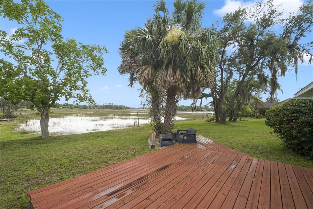 Deck and lake