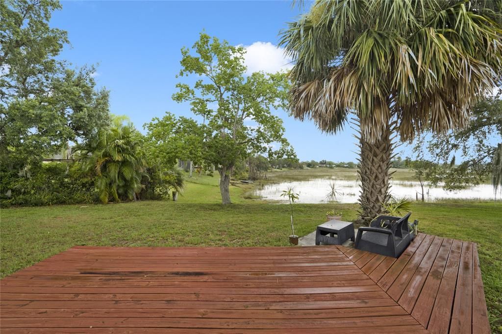 Deck and lake