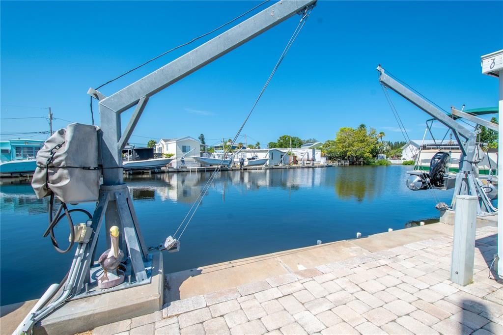 The home comes with a boat lift.