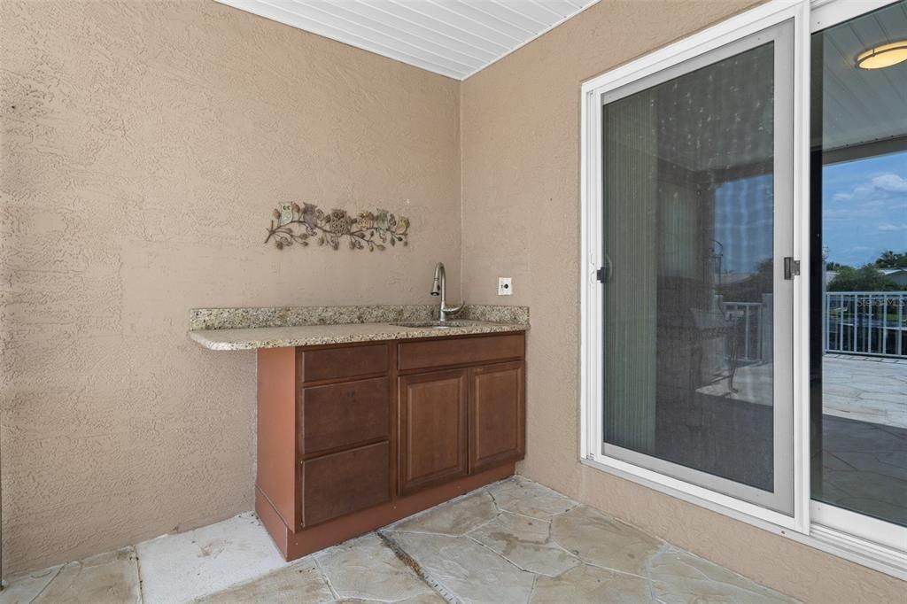 wet bar - you can add a wine cooler of refrigerator - Very easy to add to this outdoor kitchen