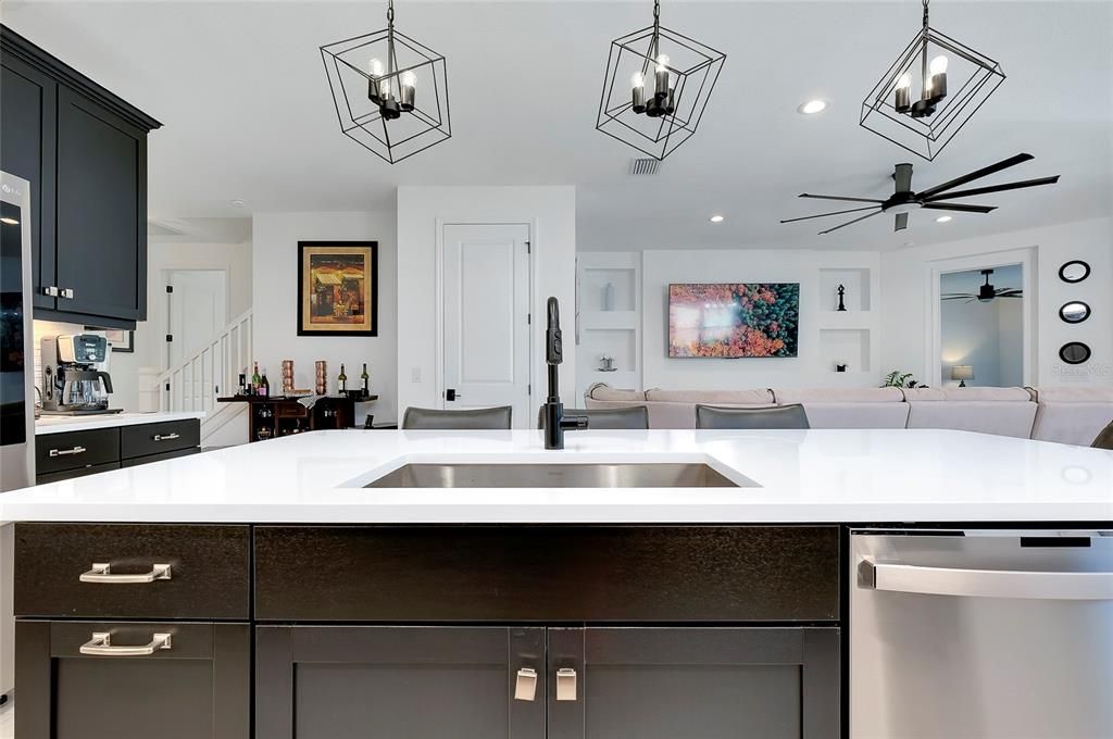 Quartz island and countertops.