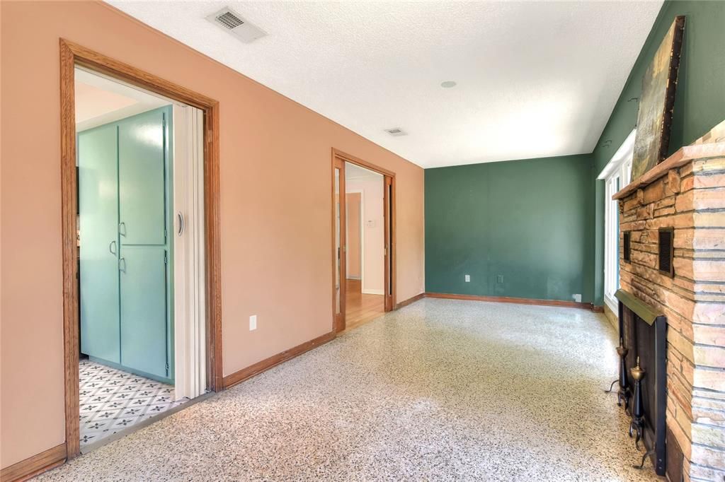 Remodeled kitchen with double over range