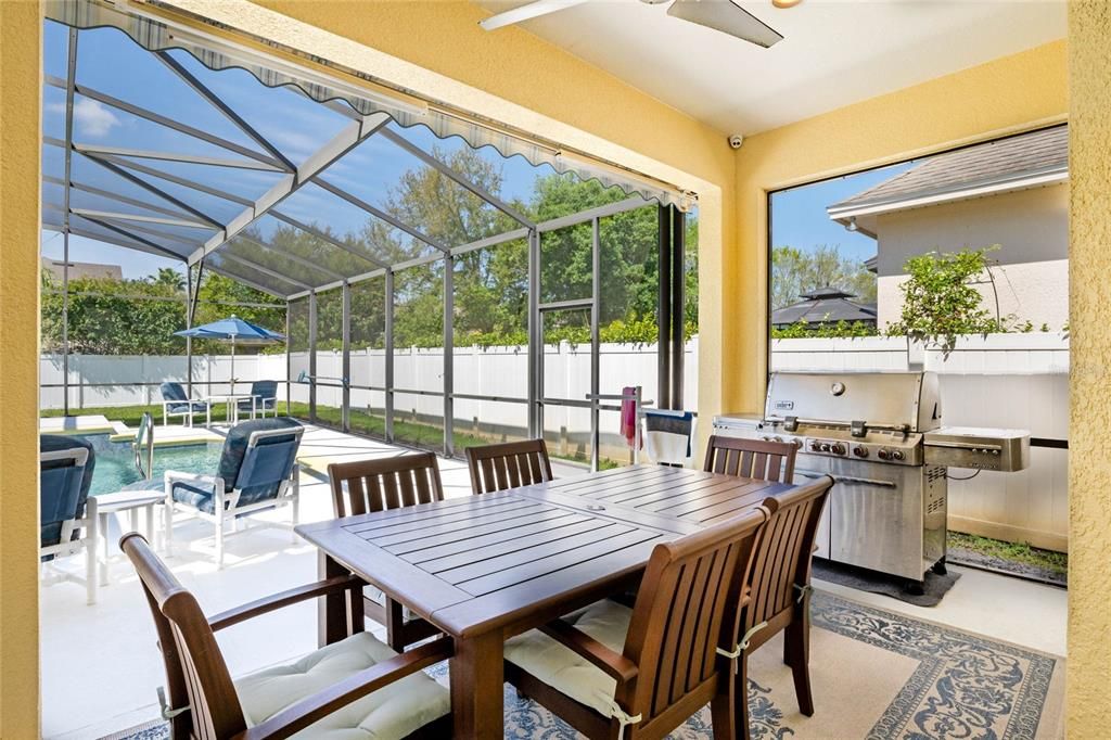 Open to Kitchen and Overlooks Patio