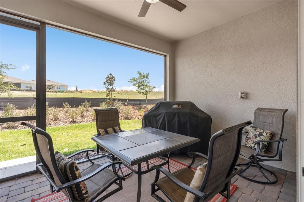 The Lanai is plumbed for an Outdoor Kitchen for your convenience.