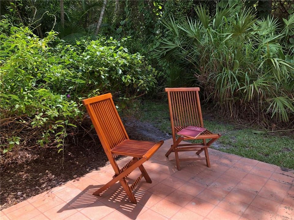 Sunny patio with room for  furniture and umbrella!