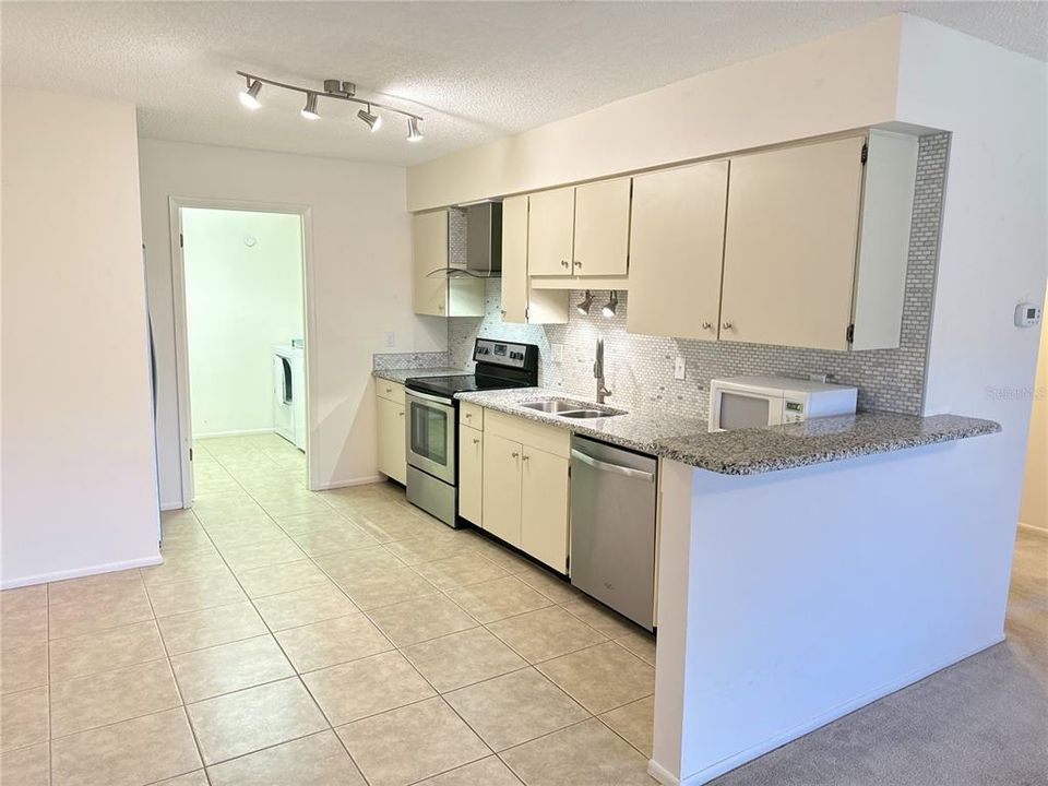 Kitchen open to living room