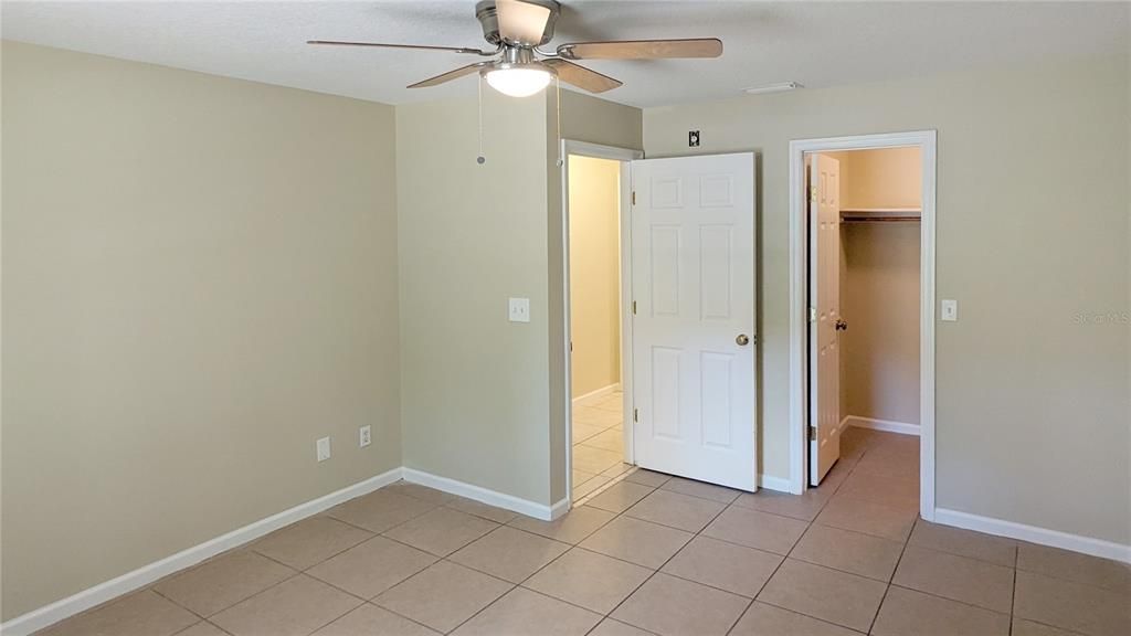 Large Bedroom, View #2, as seen from Bedroom Window looking towards Walk-In Closet and Hallway!