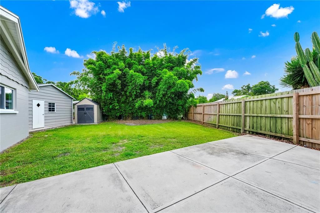 Back Patio and Yard