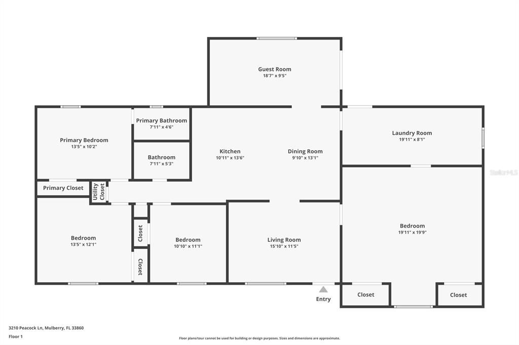 На продажу: $319,000 (3 спален, 2 ванн, 1744 Квадратных фут)