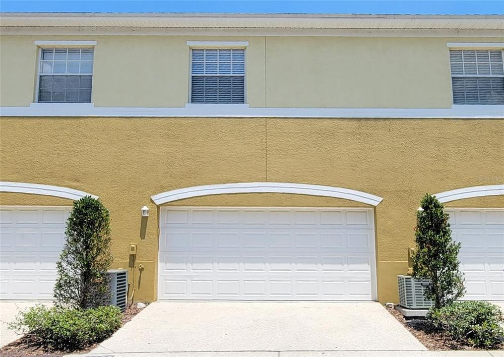 Garage located on back side of building