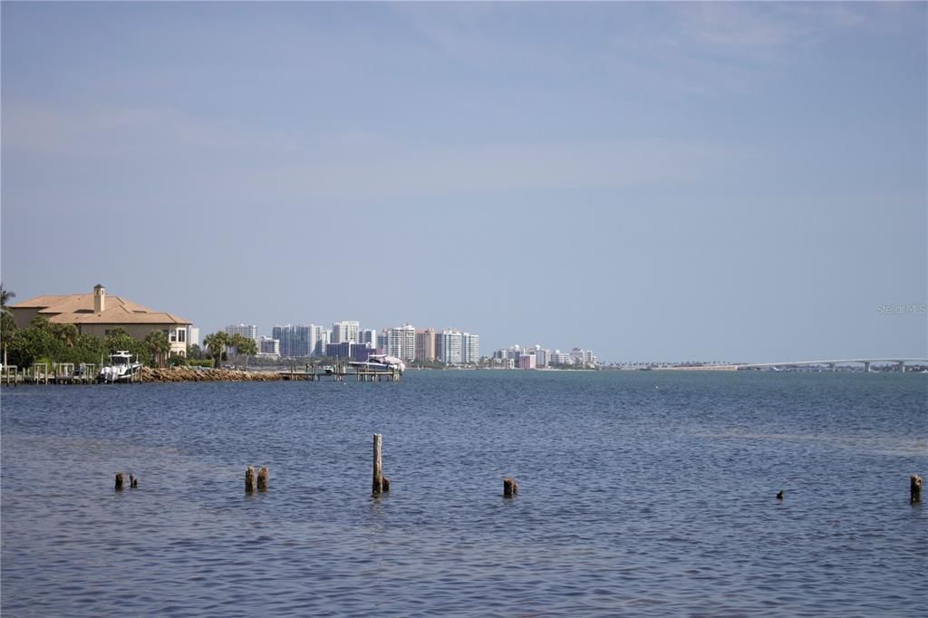 The view of the Bay and downtown Sarasota from the nature trail.