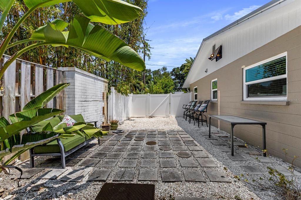 The fully fenced yard has a large area to the west of the home that could house a pool or a boat!