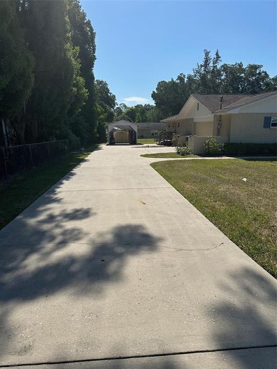 Driveway on Side of Home Going to Garage and In-law Apt Entry