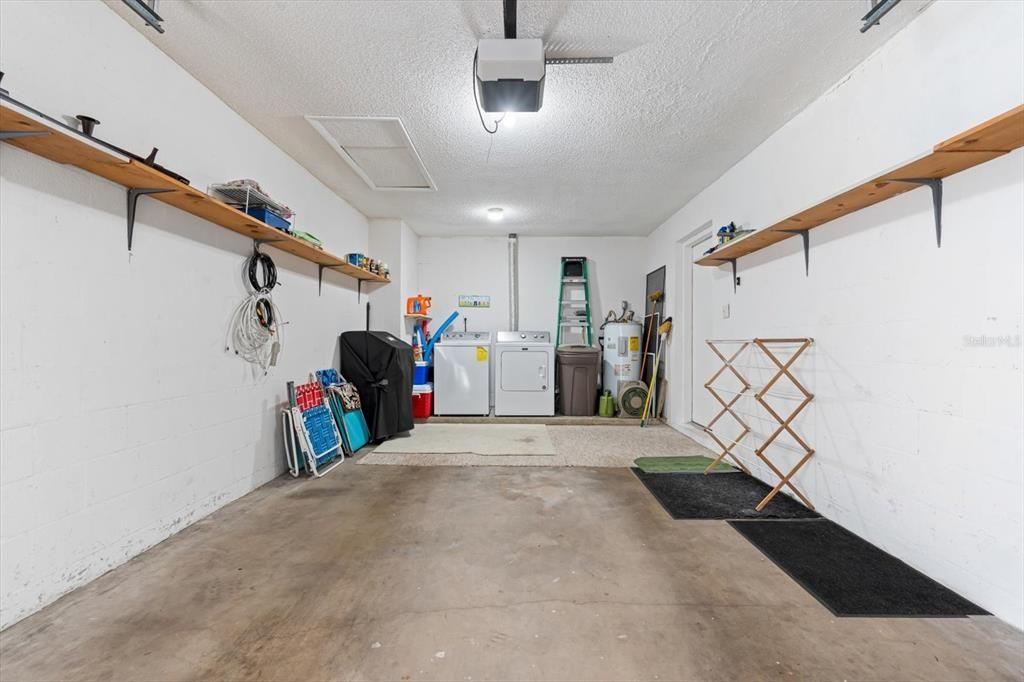 Garage with laundry
