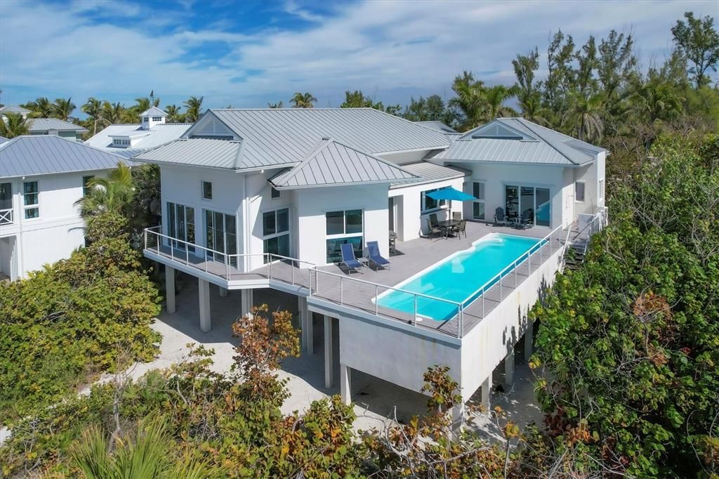 Pool and ocean views from most rooms.