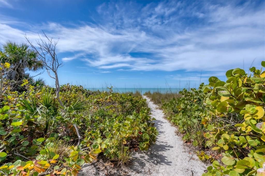 Direct path to beach.