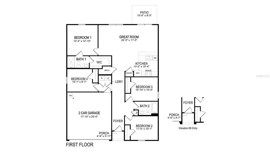 Active With Contract: $330,990 (4 beds, 2 baths, 1449 Square Feet)