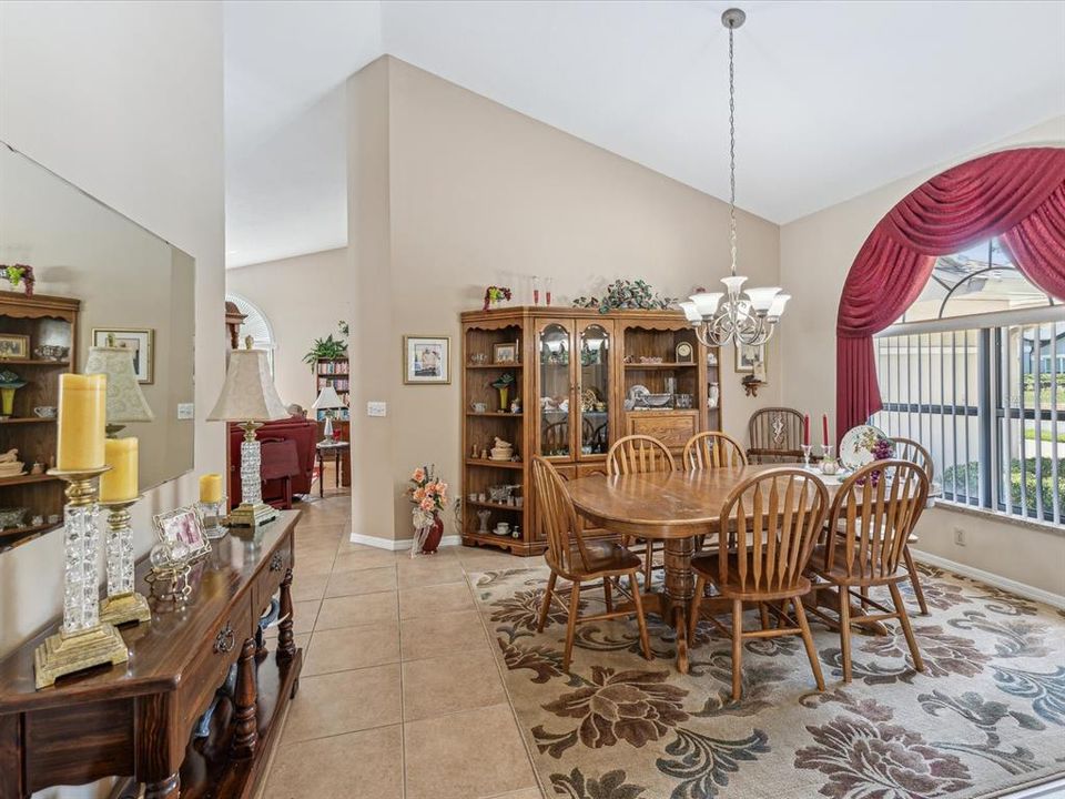 formal dining area view