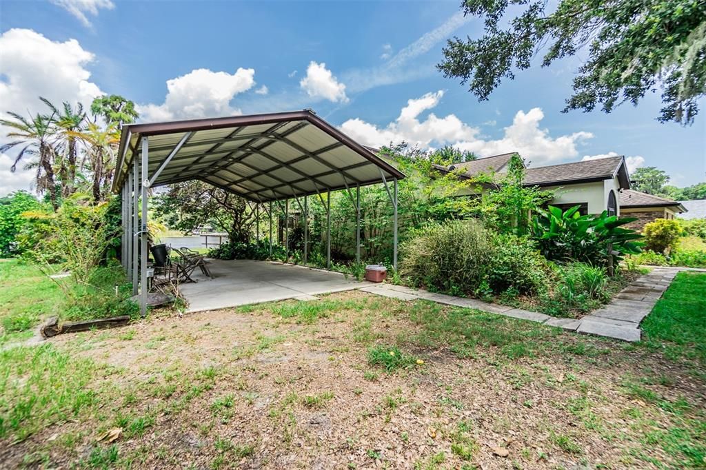 Paved Boat or RV Carport