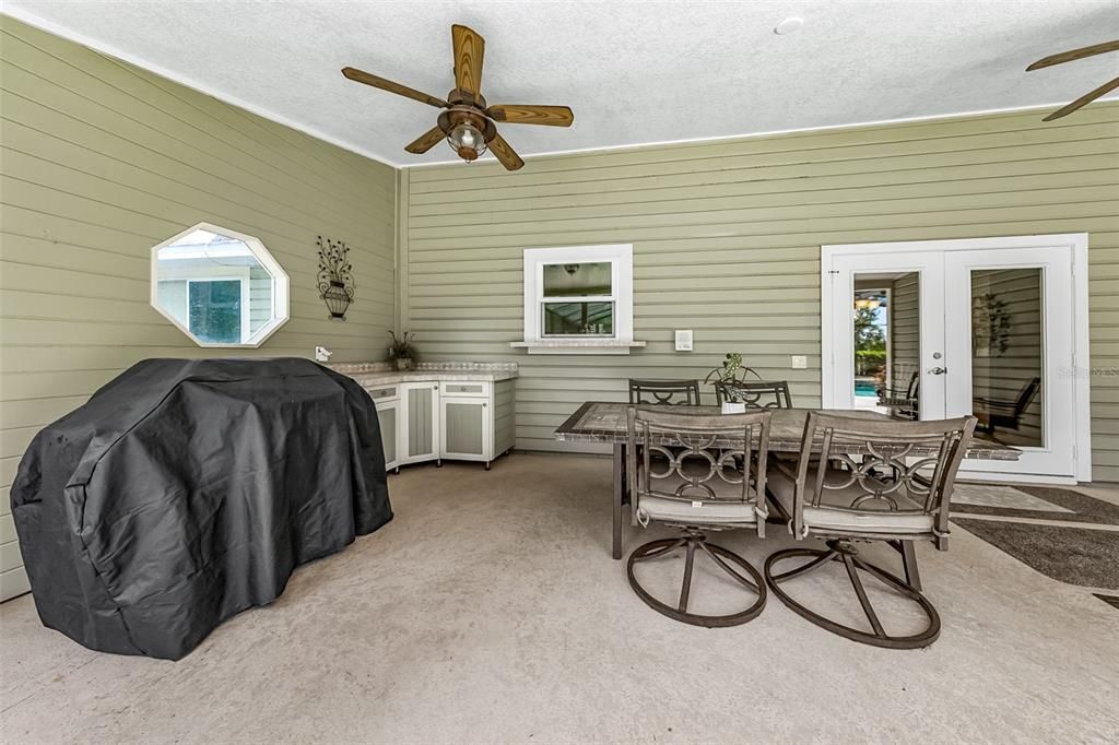 Covered Patio with Summer Kitchen