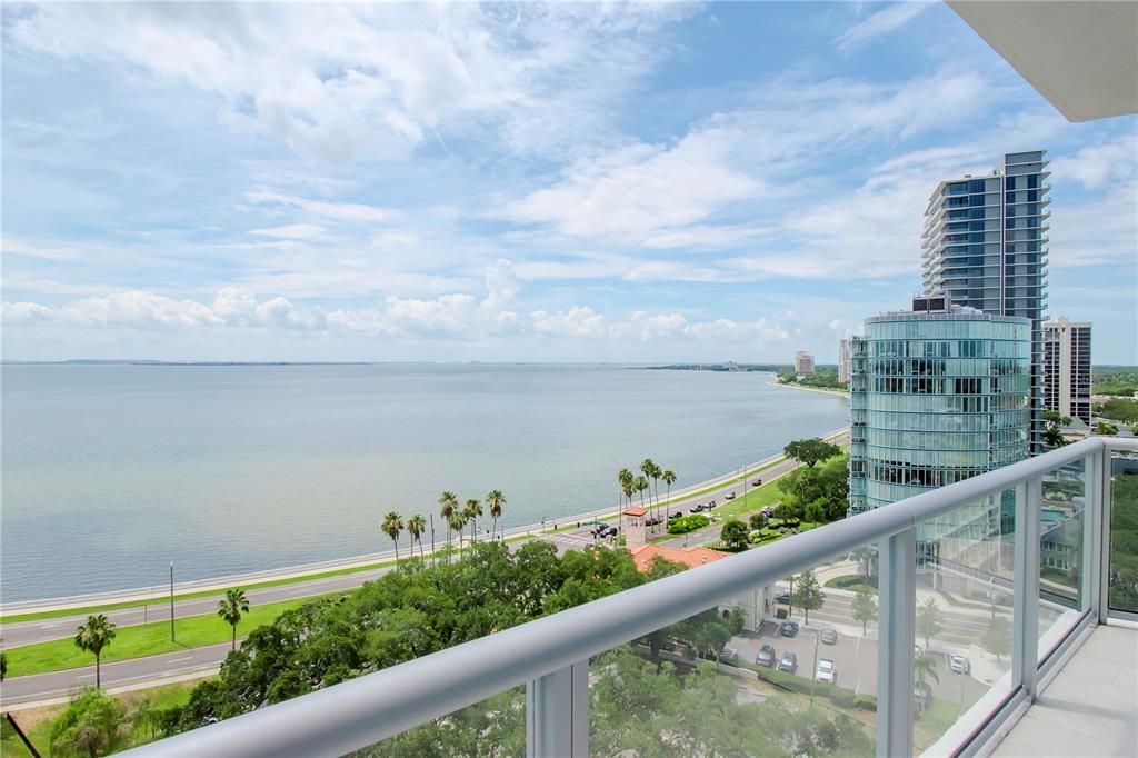 Bay views for days from spacious covered terrace